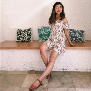 American Eagle Floral OTS Sun Dress